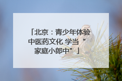 北京：青少年体验中医药文化 学当“家庭小郎中”