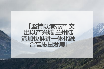 坚持以港带产 突出以产兴城 兰州陆港加快推进一体化融合高质量发展