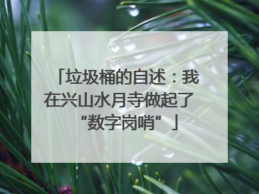 垃圾桶的自述：我在兴山水月寺做起了“数字岗哨”