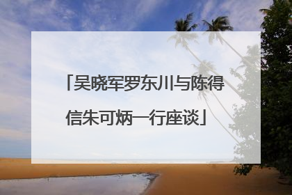 吴晓军罗东川与陈得信朱可炳一行座谈