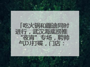 吃火锅和蹦迪同时进行，武汉海底捞推“夜宵”专场，聘帅气DJ打碟，门店：不加收费用