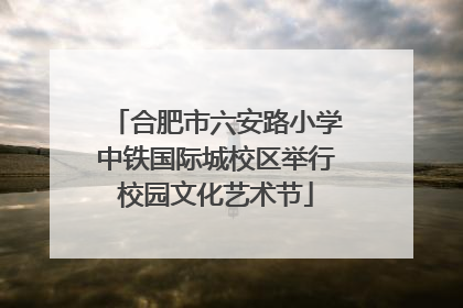 合肥市六安路小学中铁国际城校区举行校园文化艺术节