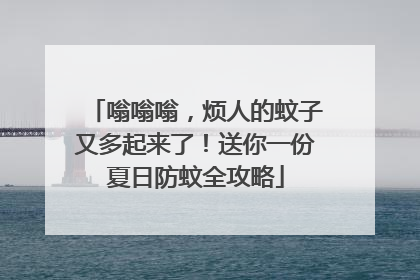 嗡嗡嗡，烦人的蚊子又多起来了！送你一份夏日防蚊全攻略