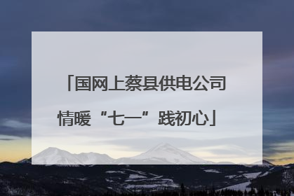 国网上蔡县供电公司情暖“七一”践初心