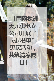 国网株洲天元供电支公司开展“e起节电”惠民活动，共筑清凉夏日