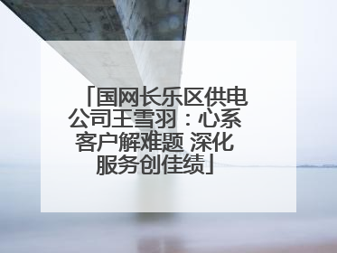 国网长乐区供电公司王雪羽：心系客户解难题 深化服务创佳绩