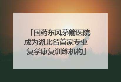 国药东风茅箭医院成为湖北省首家专业复学康复训练机构
