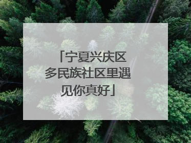 宁夏兴庆区 多民族社区里遇见你真好