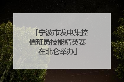 宁波市发电集控值班员技能精英赛在北仑举办