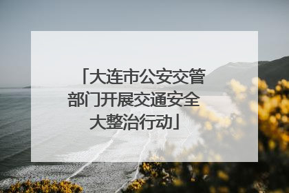 大连市公安交管部门开展交通安全大整治行动