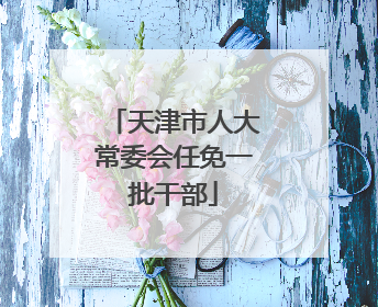天津市人大常委会任免一批干部