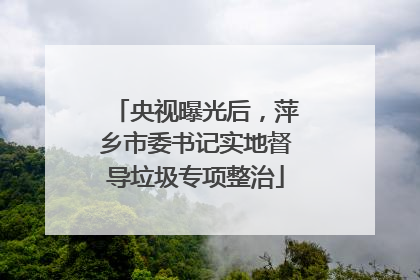 央视曝光后，萍乡市委书记实地督导垃圾专项整治