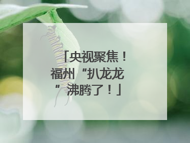 央视聚焦！福州“扒龙龙”沸腾了！