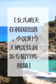 女儿明天在韩国出道，小沈阳今天晒沈佳润新专辑宣传视频