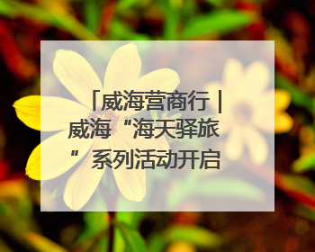 威海营商行｜威海“海天驿旅”系列活动开启海洋文旅新篇