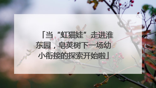 当“虹猫娃”走进淮东园，皂荚树下一场幼小衔接的探索开始啦