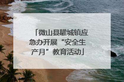 微山县驩城镇应急办开展“安全生产月”教育活动