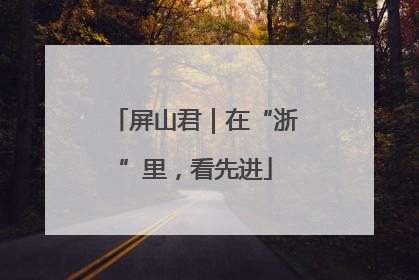 屏山君｜在“浙”里，看先进