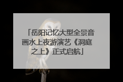 岳阳记忆大型全景音画水上夜游演艺《洞庭之上》正式启航