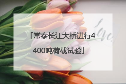 常泰长江大桥进行4400吨荷载试验