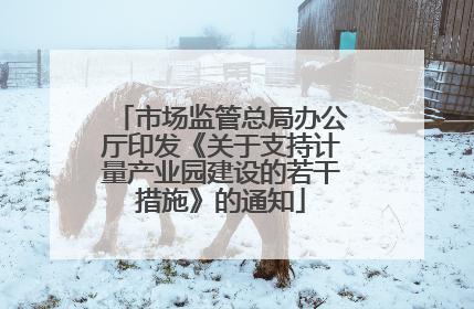 市场监管总局办公厅印发《关于支持计量产业园建设的若干措施》的通知