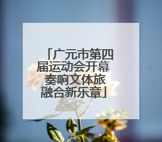 广元市第四届运动会开幕 奏响文体旅融合新乐章