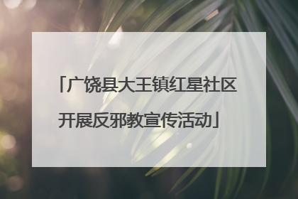广饶县大王镇红星社区开展反邪教宣传活动