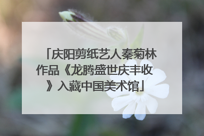 庆阳剪纸艺人秦菊林作品《龙腾盛世庆丰收》入藏中国美术馆