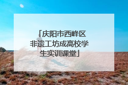 庆阳市西峰区 非遗工坊成高校学生实训课堂