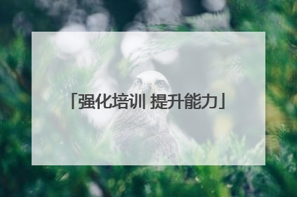 强化培训 提升能力