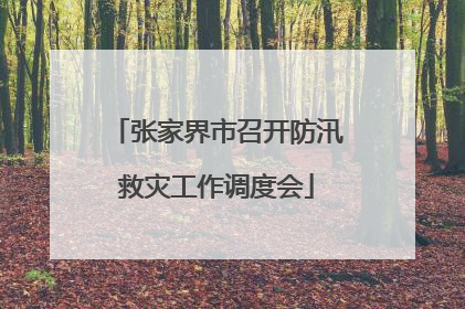 张家界市召开防汛救灾工作调度会