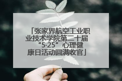 张家界航空工业职业技术学院第二十届“5·25”心理健康日活动圆满收官