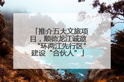 推介五大文旅项目，顺德龙江诚邀“环两江先行区”建设“合伙人”