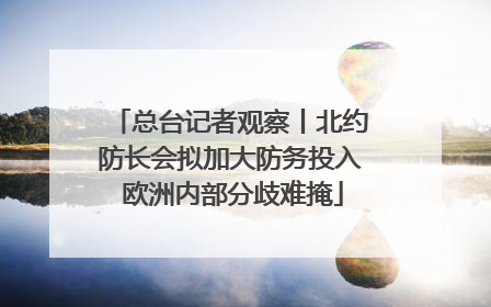 总台记者观察丨北约防长会拟加大防务投入 欧洲内部分歧难掩