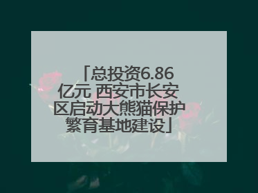 总投资6.86亿元 西安市长安区启动大熊猫保护繁育基地建设
