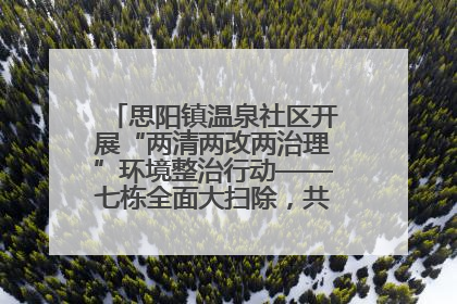 思阳镇温泉社区开展“两清两改两治理”环境整治行动——七栋全面大扫除，共建洁净家园