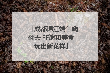 成都锦江端午嗨翻天 非遗和美食玩出新花样