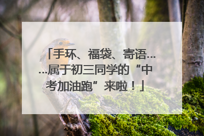 手环、福袋、寄语……属于初三同学的“中考加油跑”来啦！