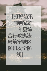 打好防汛“前哨战”——莘县综合行政执法局筑牢城区防汛安全防线