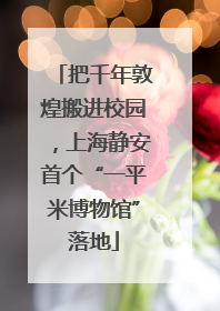 把千年敦煌搬进校园，上海静安首个“一平米博物馆”落地