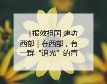 报效祖国 建功西部｜在西部，有一群“追光”的青年科学家