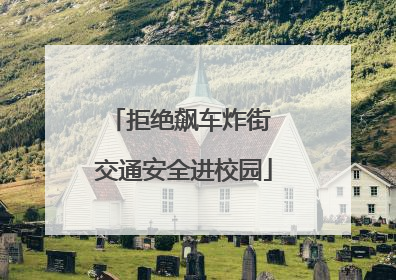 拒绝飙车炸街 交通安全进校园