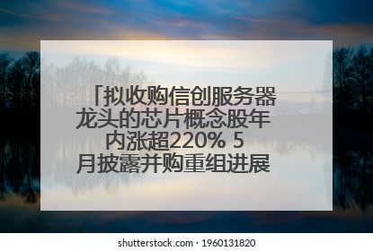 拟收购信创服务器龙头的芯片概念股年内涨超220% 5月披露并购重组进展的A股名单一览