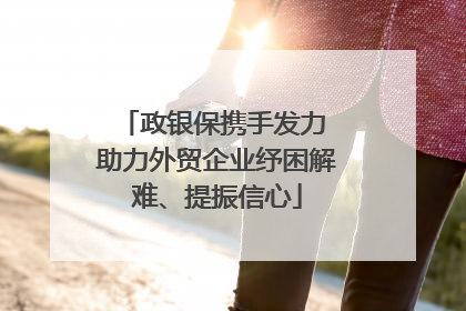 政银保携手发力 助力外贸企业纾困解难、提振信心