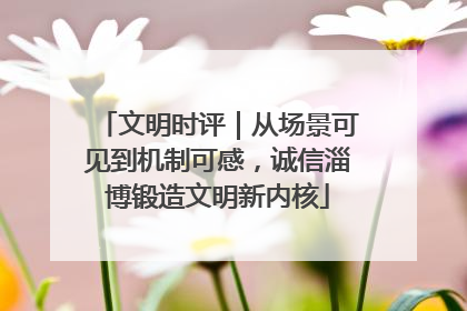 文明时评｜从场景可见到机制可感，诚信淄博锻造文明新内核