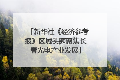 新华社《经济参考报》区域头题聚焦长春光电产业发展