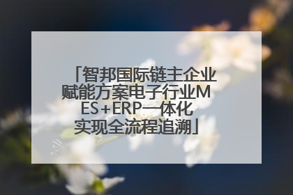 智邦国际链主企业赋能方案电子行业MES+ERP一体化实现全流程追溯
