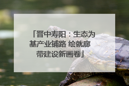 晋中寿阳：生态为基产业铺路 绘就廊带建设新画卷