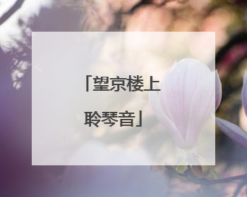 望京楼上聆琴音