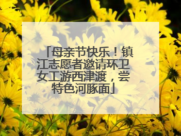 母亲节快乐！镇江志愿者邀请环卫女工游西津渡，尝特色河豚面